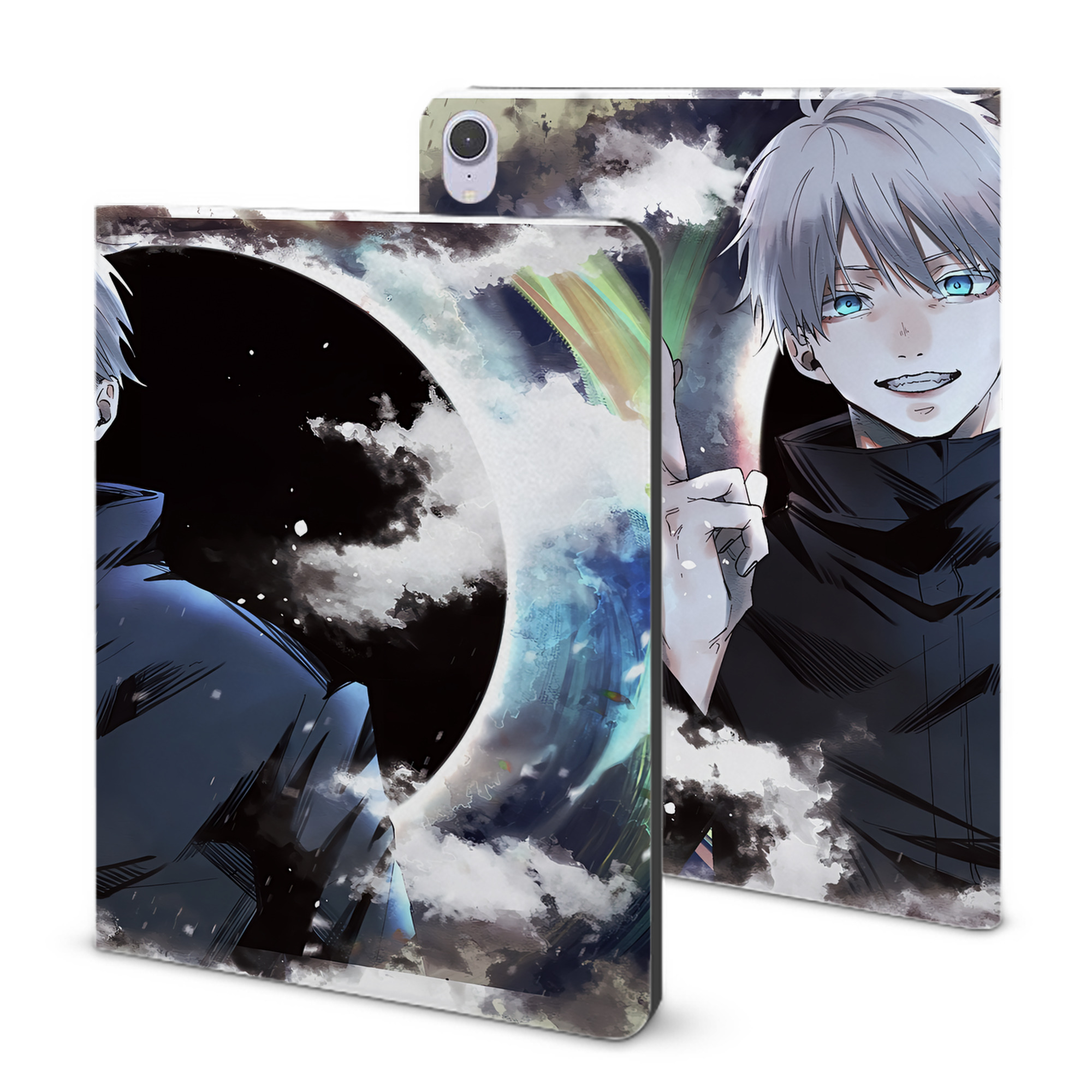 （画像用） 呪術廻戦 Jujutsu Kaisen IPad ケース ブック型 PUレザー TPU 耐衝撃 軽量 薄型 ペン収納なし 全面保護 IPad 各モデル対応
